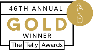 The Telly Awards 46th Gold Winner Badge